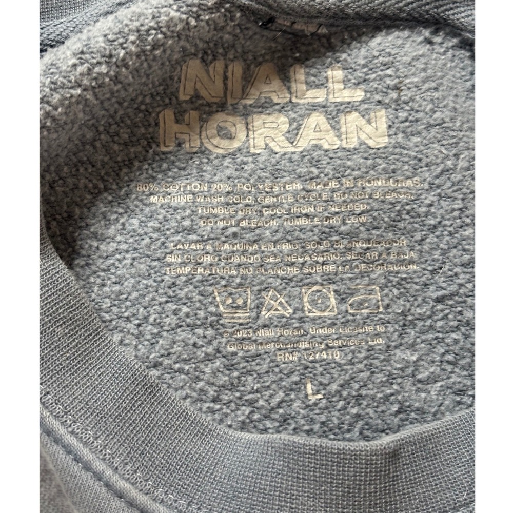 Niall Horan Unisex Diamond Crewneck Sweatshirt L The Show Tour Slate Blue - Picture 4 of 6